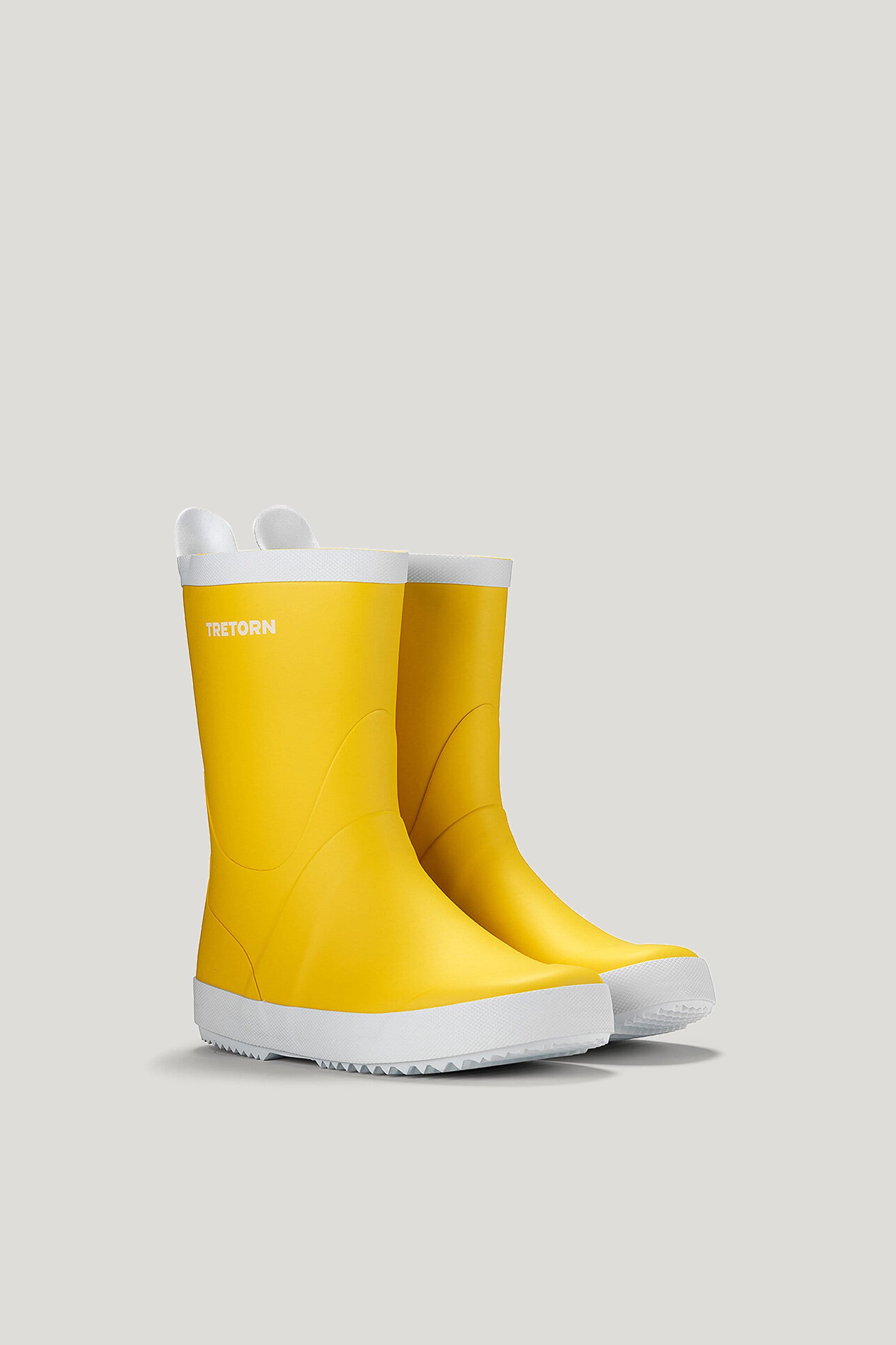 Wings rubber boots by Tretorn for men and women in the colour yellow